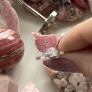 Rodochrozyt plaster stalaktytu A28