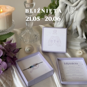 BLIŹNIĘTA PRZEDSPRZEDAŻ bransoletka zodiakalna zaciągana  21.05 -20.06