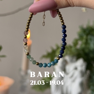 BARAN PRZEDSPRZEDAŻ bransoletka zodiakalna fi 21.03 - 19.04